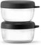 W&P Porter Dressing Container w/ Lid |Charcoal 1.5 Ounces (Pack of 2) | Leak & Spill Proof, Salad Dressing, Salt, Toppings, Food Storage, Airtight, Microwave and Dishwasher Safe, BPA-Free, (WP-PDR-CH)