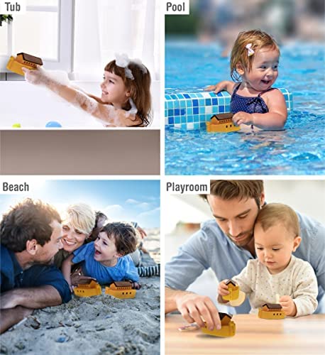 DolliBu Noah's Ark Bath Buddy Squirter - Floating Noahs Ark Rubber Bath Toy, Water Squirting Bathtime Play for Toddlers, Cute Bible Boat Watercraft Toy for The Bathtub, Beach, & Pool for Girls & Boys