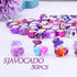 sjavocado 50pcs Assorted European Large Hole Beads ,Resin Glass Imitation Metal Spacer Charms Bead for DIY Crafts Bracelets Necklaces Jewelry Making (Purple)
