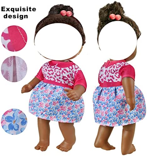 Alive Doll Clothes and Accessories - Baby Doll Dresses Fit for 12 13 14 14.5 Inch Bitty Girl Dolls, 12 Sets Doll Outfits Include Doll Dresses, Pajamas, One-Piece Suit, Swimsuit for Girls Gifts