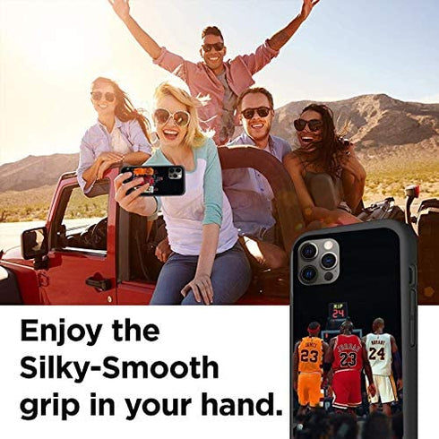 Legendary Basketball Theme Designed for iPhone 12 Pro Max Case, Fashion Slim Protective Anti Scratch Premium TPU Soft Cover, Compatible with iPhone 12 Pro Max 6.7 inch (Lebron-Jordan-Kobe)