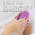 Avilana Exfoliating Silicone Body Scrubber Easy to Clean, Lathers Well, Long Lasting, And More Hygienic Than Traditional Loofah (Blue)