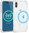 TORU MX Slim for iPhone Xs/iPhone X Magnetic Case, Compatible with Magsafe, Hybrid Transparent HD Clear Case with Detachable Wrist Strap, Scratch Resistant, Air Bumper Shock-Absorbing Corners - Clear