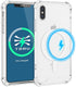 TORU MX Slim for iPhone Xs/iPhone X Magnetic Case, Compatible with Magsafe, Hybrid Transparent HD Clear Case with Detachable Wrist Strap, Scratch Resistant, Air Bumper Shock-Absorbing Corners - Clear