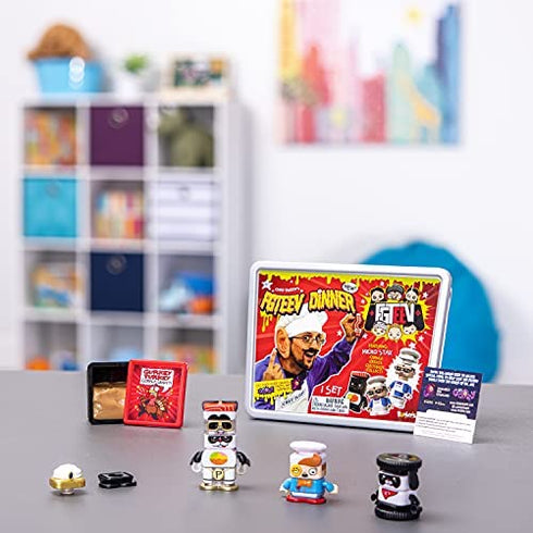 FGTeeV – Chef Duddy Dinner - Filled with Surprises Including Gurkey Turkey Gravy Putty, and 4 Food-Themed Micro STAX Figures – Change, Create, Customize, Collect