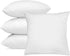 Hannah Linen Throw Pillows - 12 x 12 Pillow Insert Set of 4 - Throw Pillows for Couch & Bed - Soft & Comfortable Square Pillows - Indoor/Outdoor Decorative Cushion