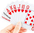 Teskyer Large Print Playing Cards, Poker Size Large Index Deck of Cards, Linen Finish Surface, 2 Pack(Blue and Red), Pattern A