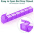 TookMag Extra Large Pill Organizer 7 Day, XL Daily Pill Cases Weekly Pill Box, Oversize Daily Medicine Organizer for Pills / Vitamin / Fish Oil / Supplements (Purple)