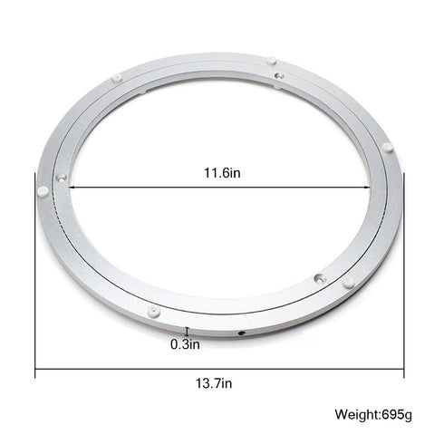 14" 350mm Aluminium Lazy Susan Hardware-Rotating Turntable Bearing Round Swivel Plate