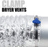 4 Inch Thumb Screw Key Adjustable 304 Stainless Steel Hose Clamps, Pipe Clamp, Worm Gear Clamps, Dryer Vent Clamp, Dust Collection, Automotive, RV Clamp 5 pack (4" Hose Clamp)