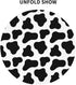 Cow Print Tablecloth Round Washable Table Cover for Kitchen Dining Picnic Party Table Mats 60 Inch