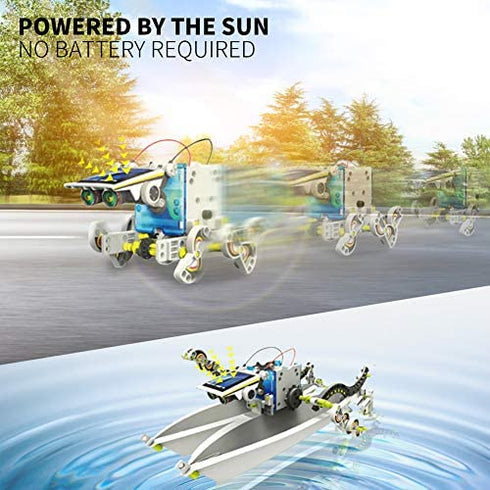 UUSTAR Stem for 8-10 Year Old Boys and Girls, 13-in-1 Education Solar Robot Toys Solar Powered by The Sun|DIY Building Science Experiment Kit for Kids, Gifts for 8-12 Year Old Boys and Girls