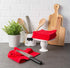 DII Basic Terry Collection Solid Windowpane Dishcloth Set, 12x12, Red, 6 Piece