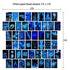 Blue Neon Wall Collage Kit Aesthetic Pictures, Aesthetic Room Decor, Bedroom Decor for Teen Girls, Wall Collage Kit, VSCO Room Decor, Photo Wall, Aesthetic Posters, Collage Kit