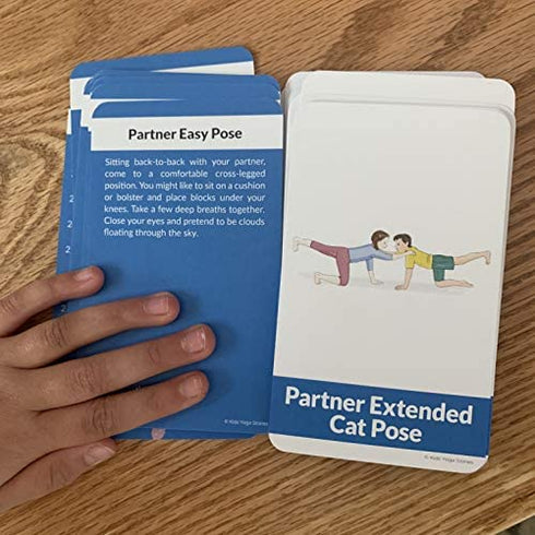 40 Partner Yoga Poses Cards for Kids: Connect, be Active, and Have Fun!