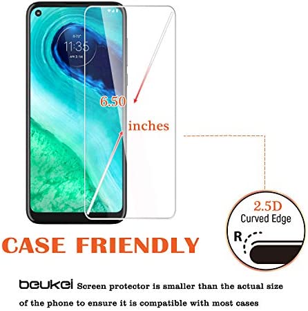 (3 Pack) Beukei for Motorola Moto G Fast Screen Protector Tempered Glass,Full Screen Coverage, Anti Scratch, Bubble Free