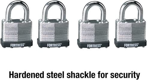 Master Lock 1803Q Fortress Outdoor Padlock with Key, 4 Pack Keyed-Alike