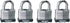 Master Lock 1803Q Fortress Outdoor Padlock with Key, 4 Pack Keyed-Alike