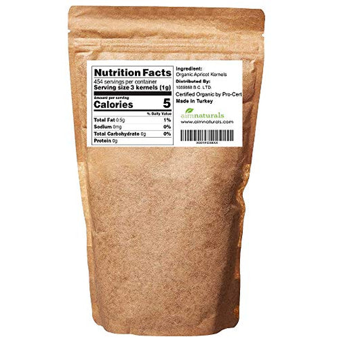 Bitter Apricot Kernels Organic Raw (1LB)-100% USDA Organic Certified– Bitter Apricot Seeds Organic Raw - Product of Turkey (Free Electronic Book)