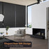 Reusable Blackout Window Film Tint Room Darken Silk Privacy Static Cling Glass Vinyl Insulation Door Cover 100% Light Blocking No Glue for Day Sleep,Baby Nap Security 17.5 Inch x 6.5 Feet