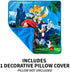 Franco Kids Bedding Soft Decorative Pillow Cover, 15 in x 15 in, Sonic The Hedgehog