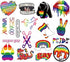 Gay Pride Stickers,50 PCS Gay Love Stickers,Rainbow Stripe Stickers for LGBT,Bright Technicolor Vinyl Waterproof Stickers for Laptop,Water Bottles,Luggage,Computer,Cellphone,Skateboard,Guitar,Flag