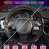 Car Pass Hot Pink Butterfly Universal Steering Wheel Cover, Fit for Suvs,Trucks,Sedans,Cars for Cute Women Girly (Hot Pink)