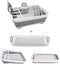 Collapsible Dish Rack and Drainboard Set Storage Dish Drying Rack Basket Folding Storage Container for Kitchen Motorhome Camper