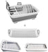 Collapsible Dish Rack and Drainboard Set Storage Dish Drying Rack Basket Folding Storage Container for Kitchen Motorhome Camper