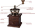 A + kitchen Wooden Manual Coffee Grinder Vintage Style Hand Coffee Mill Burr Coffee Grinder with Ceramic Hand Crank+Wooden Manual Coffee Grinder Cleaning Brush, Brown, 20 x 9.5 x 16.5 cm (A3329)