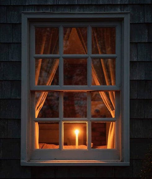 Flameless Taper Candles with Remote and Timer, Electric Window Candles Flickering Battery Operated 6 Pack for Thanksgiving Christmas Votive Party Dinner Decoration