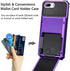 Vofolen Case for iPhone 8 Plus Case Wallet Card Holder ID Slot Scratch Resistant Dual Layer Protective Bumper Rugged TPU Rubber Armor Hard Shell Cover for iPhone 6 Plus 6s Plus 7 Plus 8 Plus (Purple)