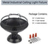 ZZ Joakoah Industrial Vintage Rustic Semi Flush Mount Ceiling Light, Metal Cage Pendant Lighting Lamp Fixture for Hallway Stairway Kitchen Garage Porch, E26, Black Painting Finish.