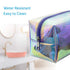 Cambond Holographic Makeup Bag, Clear Cosmetic Bag Large Iridescent Makeup Pouch Toiletry Organizer Cute Pencil Case Stationery Box, Gifts for College Girls Teens Women (Holographic Purple)