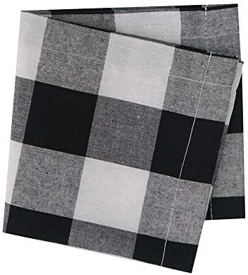 ARKSU Buffalo Plaid Napkin 12X12inch,Set of 10,Black and White Check Napkin for Christmas,Thanksgiving Decor