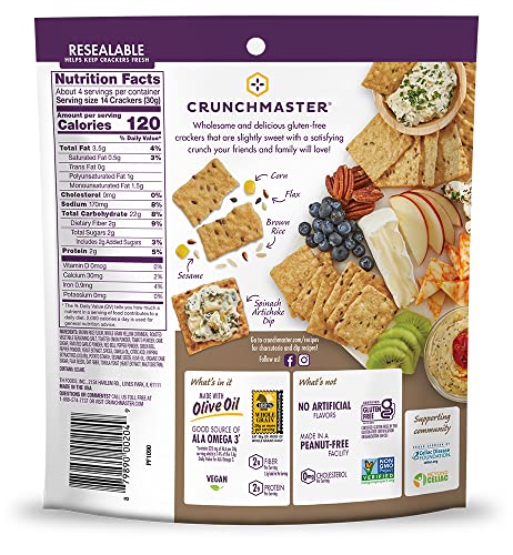 Crunchmaster Multi-Grain Crackers, Garden Vegetable, 4 Ounce