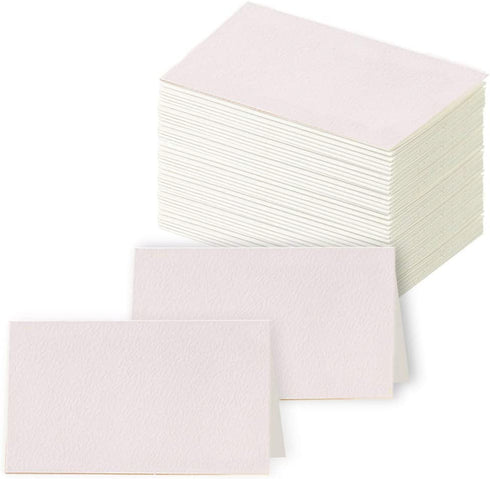 Toncoo 100Pcs Premium Place Cards, Blank Small Table Cards, 2" x 3.5" Escort Cards, Name Cards, Wedding Place Cards for Wedding, Table, Dinner Parties, Seating Cards