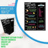Magnetic Dry Erase Menu Board for Fridge with 3 Bright Neon Chalk Markers - 16x12" - Weekly Meal Planner Blackboard and Grocery List Notepad for Kitchen Refrigerator - Whiteboard Chalkboard Magnet