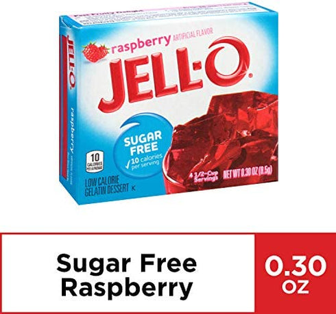 Jell-O Raspberry Sugar-Free Gelatin Mix (0.3 oz Box)