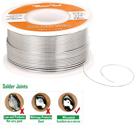 Whizzotech Solder Wire 60/40 with Flux Rosin Core for Electrical Soldering 4oz/100g/0.22lb Diameter 0.032 Inch/0.8mm