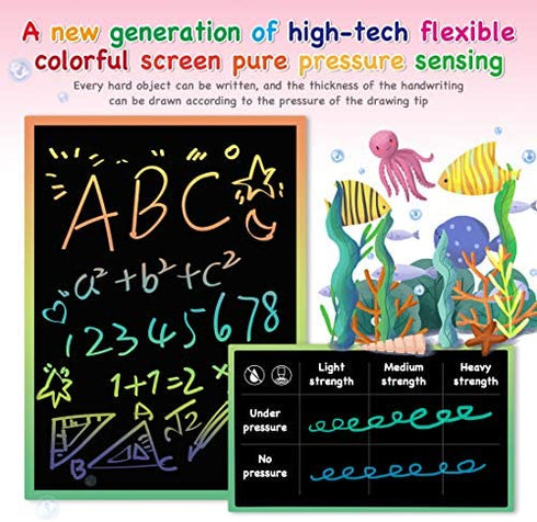 ORSEN LCD Writing Tablet 10 Inch, Colorful Doodle Board Drawing Pad for Kids, Drawing Board Writing Board Drawing Tablet, Educational Christmas Girls Toys Gifts for 3-6 Year Old Girls Boys (Pink)