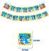 Sonic Party Supplies Theme Birthday Party Favor Decoration Includes Banner - Tablecloth - Cake Topper - 24 Cupcake Toppers - 20 Balloons - 20 napkins for Birthday Party Favor Pack Set for Kids