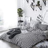 Wellboo Black Striped Pillowcases King Women Men Black and White Striped Pillow Cases Cotton Adults Teens Vertical Stripes Comforter Pillow Covers Black Striped Pillow Shams Envelope Closure 2 PCS