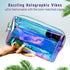 F-color Holographic Makeup Bag - Clear Makeup Bag for Women - Travel Clear Cosmetic Bag - Waterproof Large Clear Makeup Pouch with Zipper , Purple