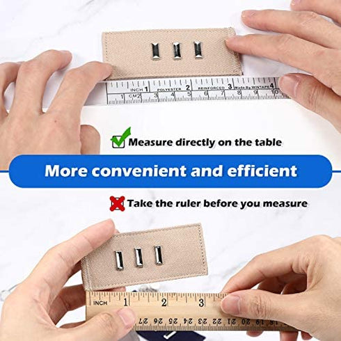 Self-Adhesive Measuring Tape Workbench Ruler Adhesive Backed Double Scale Stick Tape Measure for Work Woodworking, Saw, Drafting Table (3 Pieces,40 Inch, 24 Inch, 12 Inch)