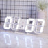 Petilleur 3D Digital Alarm Clock,Wall LED Number Time Clock with 3 Auto Adjust Brightness Levels,Led Electronic Clock with Snooze Function,Modern Night Light Clock Date,Temperature Display (White)