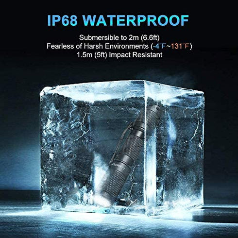 LUMINTOP Tool AAA Mini EDC Flashlight, Pocket-Sized Keychain Flashlight, Super Bright 130lm OSRAM LED, 3 Modes, IP68 Waterproof, Best Tools for Camping, Hiking, Hunting, Backpacking, Fishing and EDC