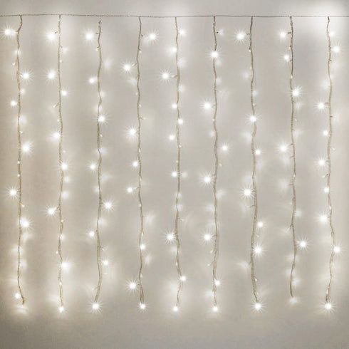 kemooie Outdoor Christmas Lights, 400 LEDs 26.2FTx3.3FT Hanging Curtain Lights, Connectable 8 Lighting Modes for Christmas Decorations Bedroom Party Garden Decorations(White)