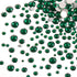 Beadsland Rhinestones for Makeup,8 Sizes 2500pcs Green Flatback Rhinestones Face Gems for Nails Crafts with Tweezers and Wax Pencil,Emerald,SS4-SS30