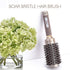 Baasha Medium Round Brush 2 Inch, Boar Hair Brush Round for Women, Professional Ceramic Barrel Hair Brush With Boar Bristle, Round Brushs for Blow Drying Medium Length, Roller Round Brushs for Flip